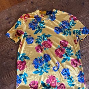 Floral velour Zara small